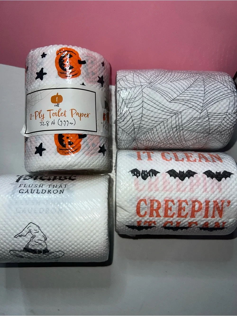 Target Halloween Paper Towels - Orange, Black, White